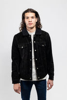 Luke Men's Faux Shearling Cow Suede Jacket