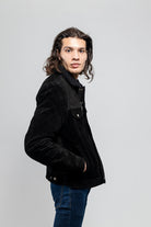 Luke Men's Faux Shearling Cow Suede Jacket