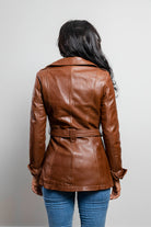 Traci Leather Trench Coat