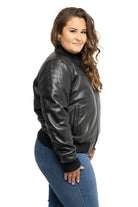 Dani Womens Fashion Leather Bomber Jacket Women's New Zealand Lambskin Leather