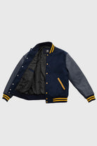 Varsity Wool Body With Leather Sleeves