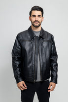 Conner Men's Vegan Faux Leather Jacket Black Men's Vegan Faux Leather jacket Whet Blu NYC