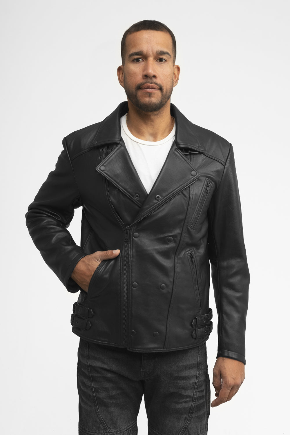 Domanico Mens Fashion Jacket Men's New Zealand Lambskin Jacket