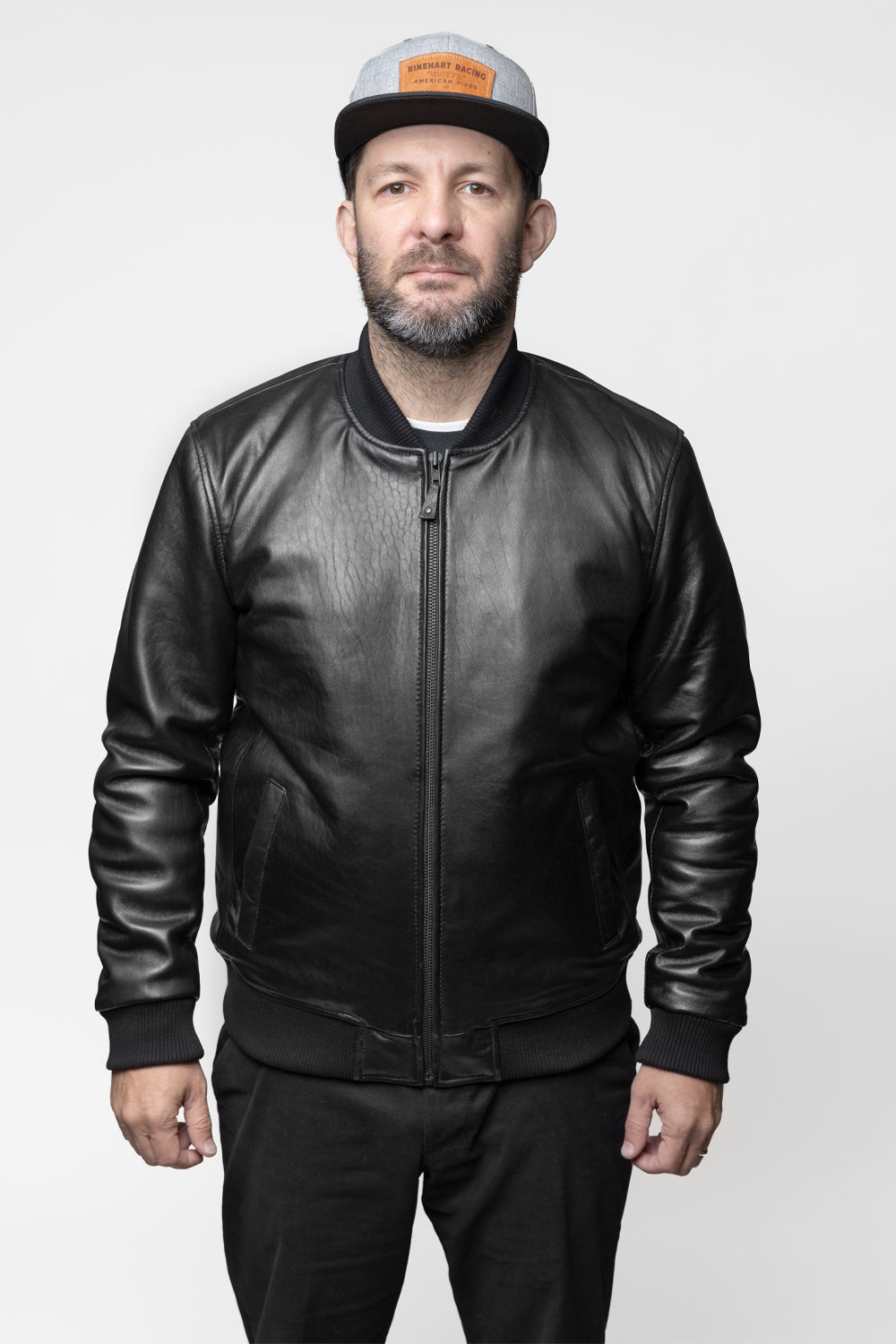 Dravis Mens Leather Bomber Jacket Men's New Zealand Lambskin Jacket