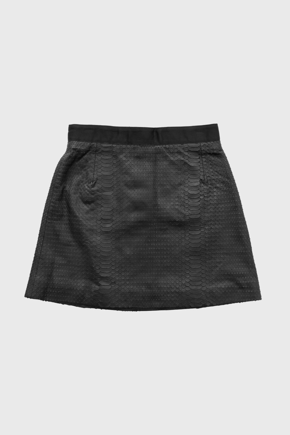 Evelyn Black Womens Leather Skirt First Manufacturing Company