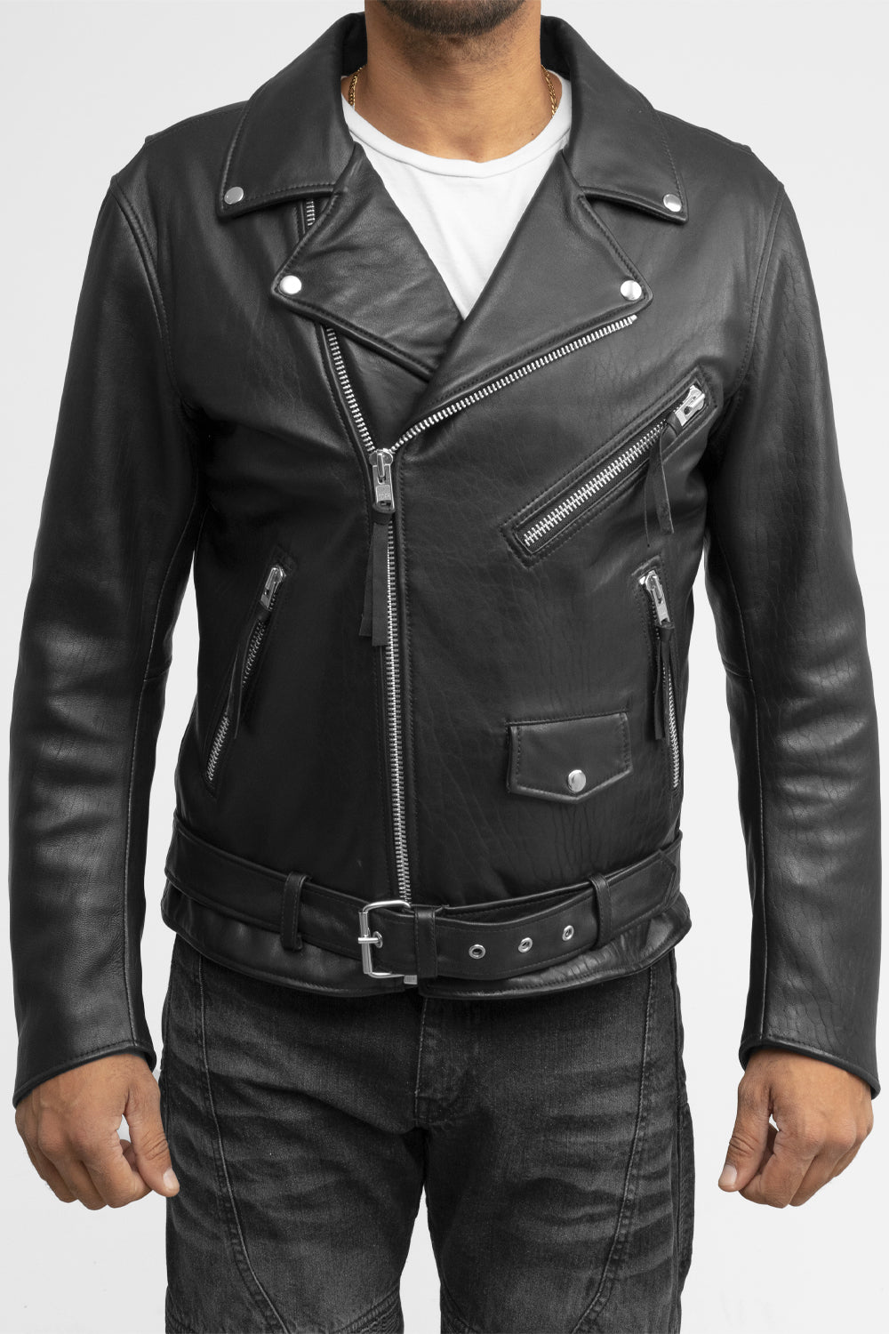 Jay Mens Fashion Leather Jacket Men's New Zealand Lambskin Jacket