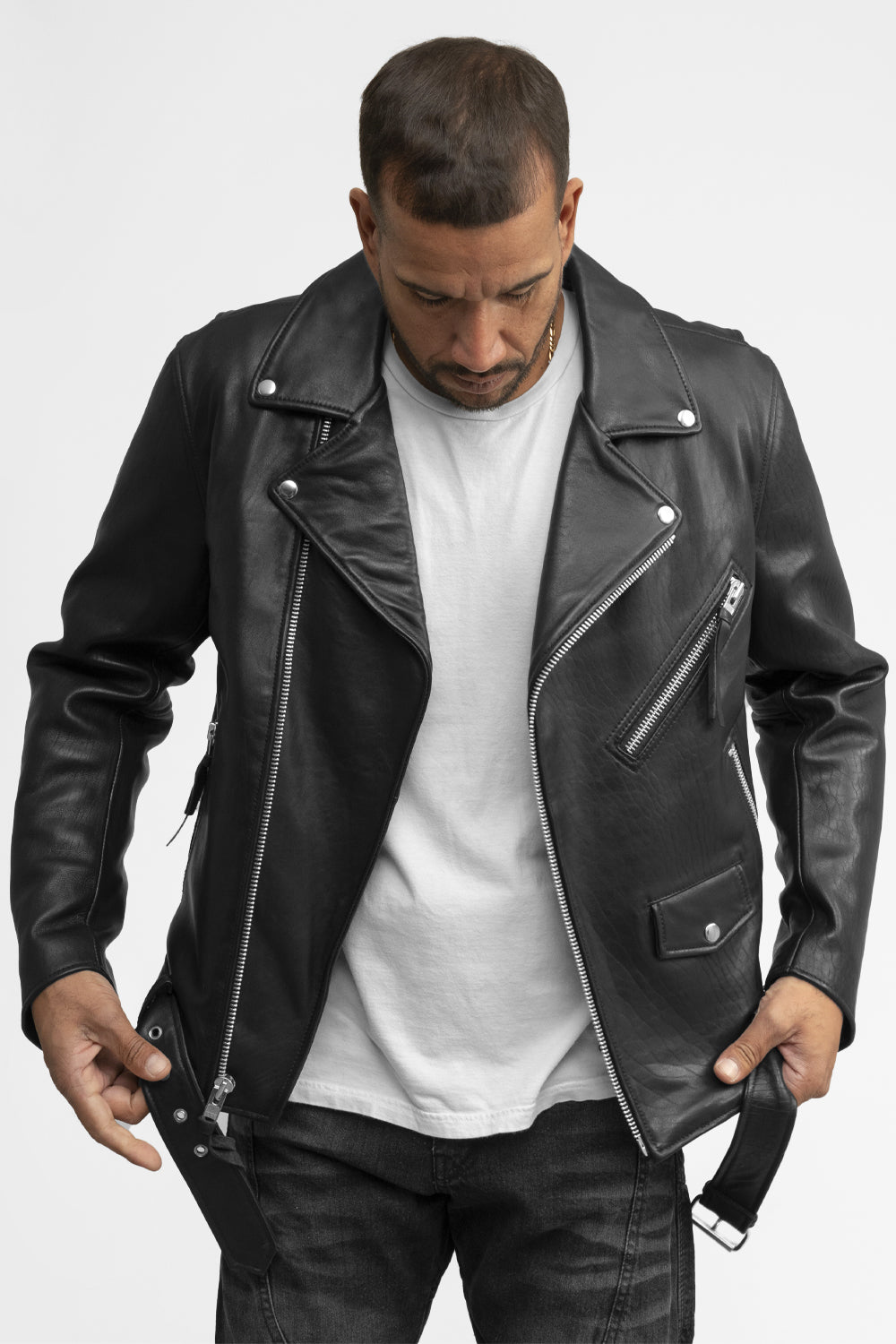 Jay Mens Fashion Leather Jacket Men's New Zealand Lambskin Jacket 