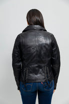 Princess Fashion Lambskin Leather Jacket Women's Fashion Moto Leather Jacket