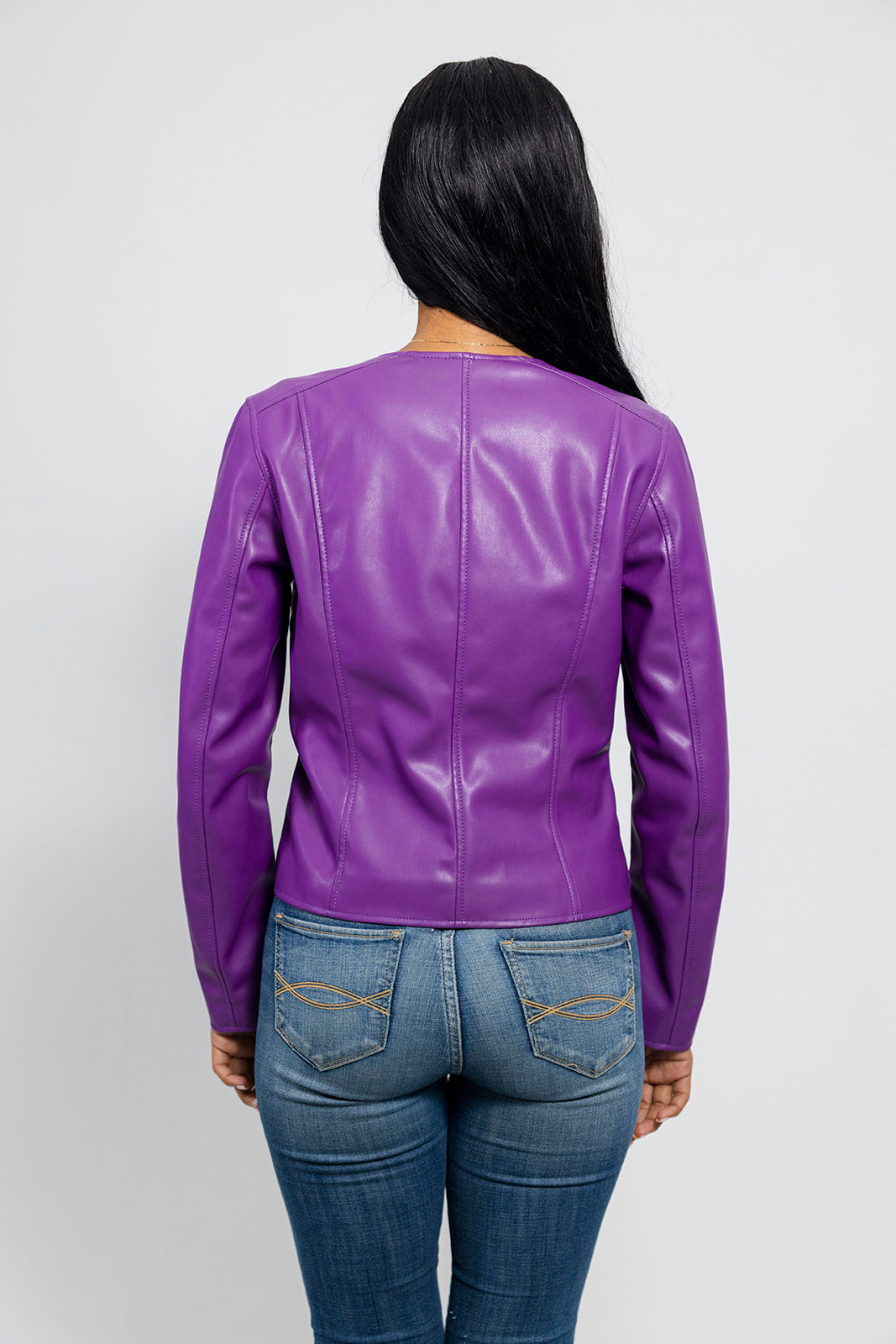 Violet Women's Vegan Faux Leather Jacket Women's Vegan Faux Leather Jacket Whet Blu NYC